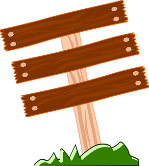 Wooden Direction Signs Vector