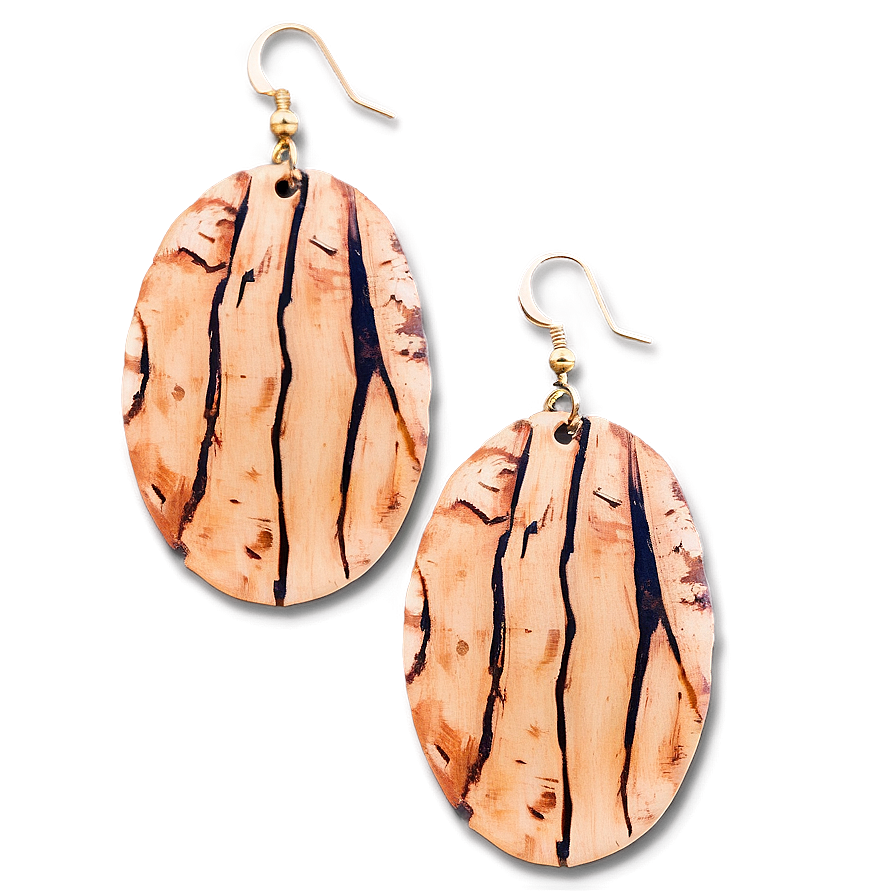 Wooden Disc Earring Png 05252024