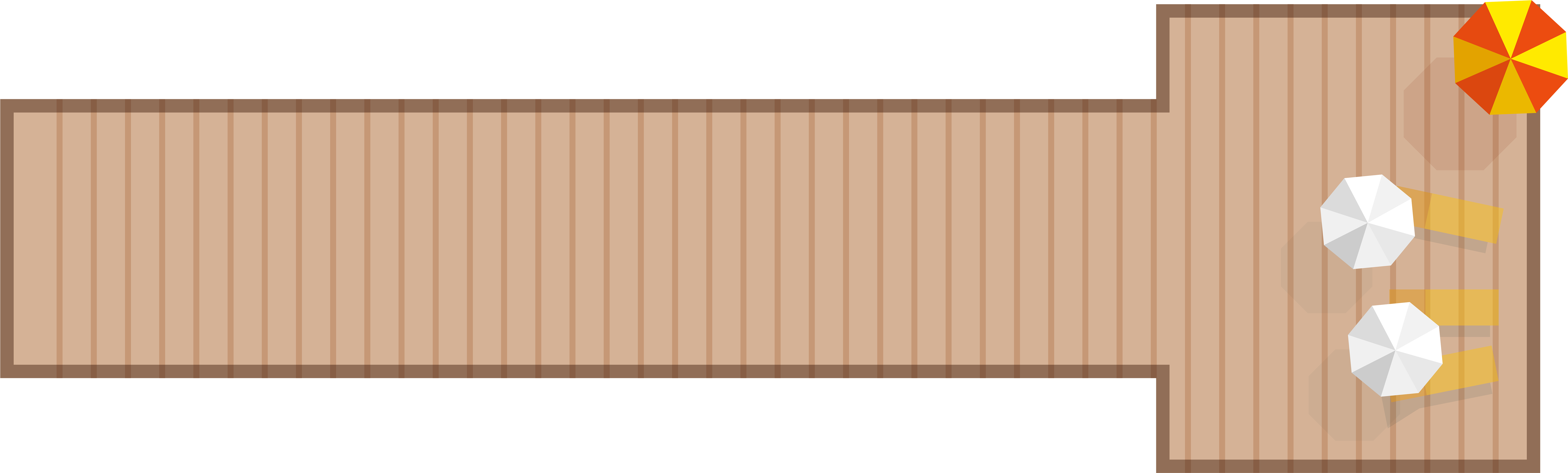 Wooden Dock Top View Illustration