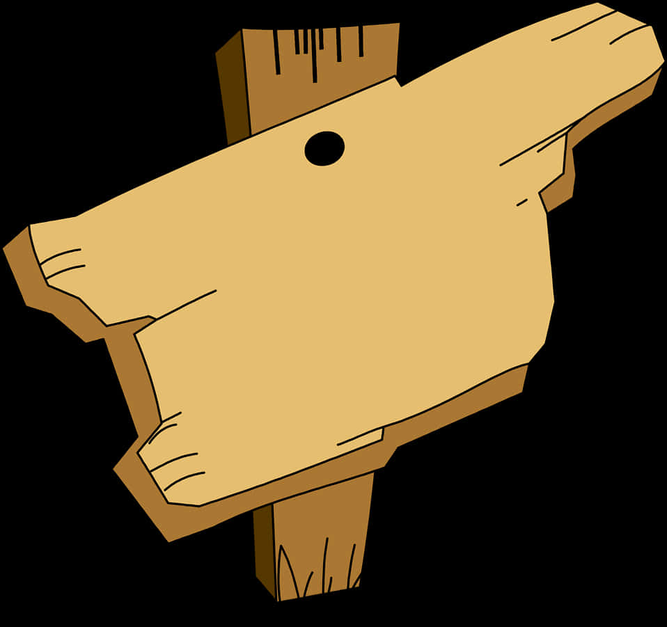 Wooden Dog Silhouette