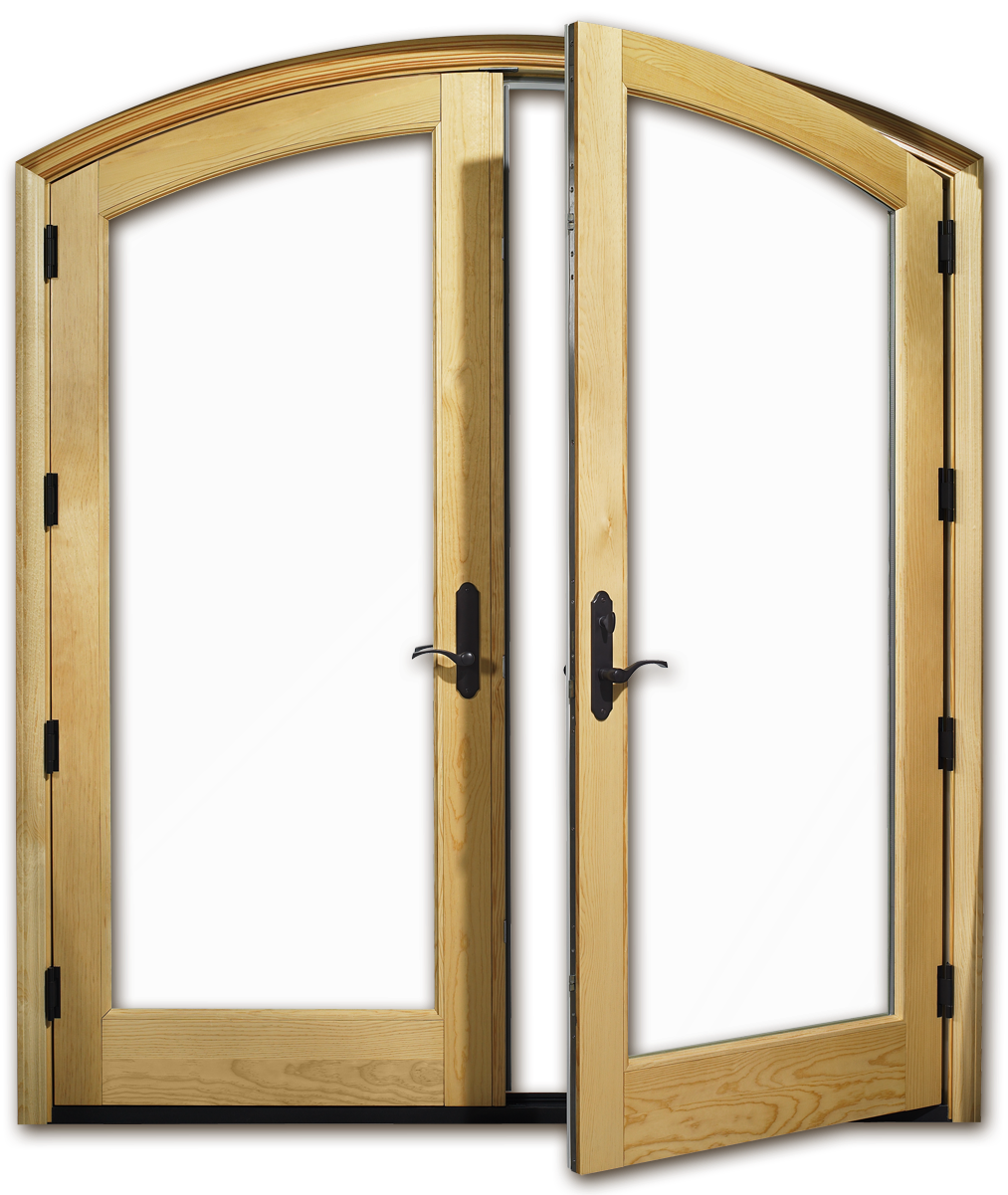 Wooden Double Doors Open