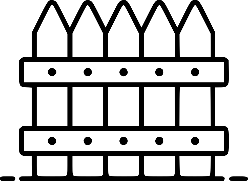 Wooden Fence Outline Graphic