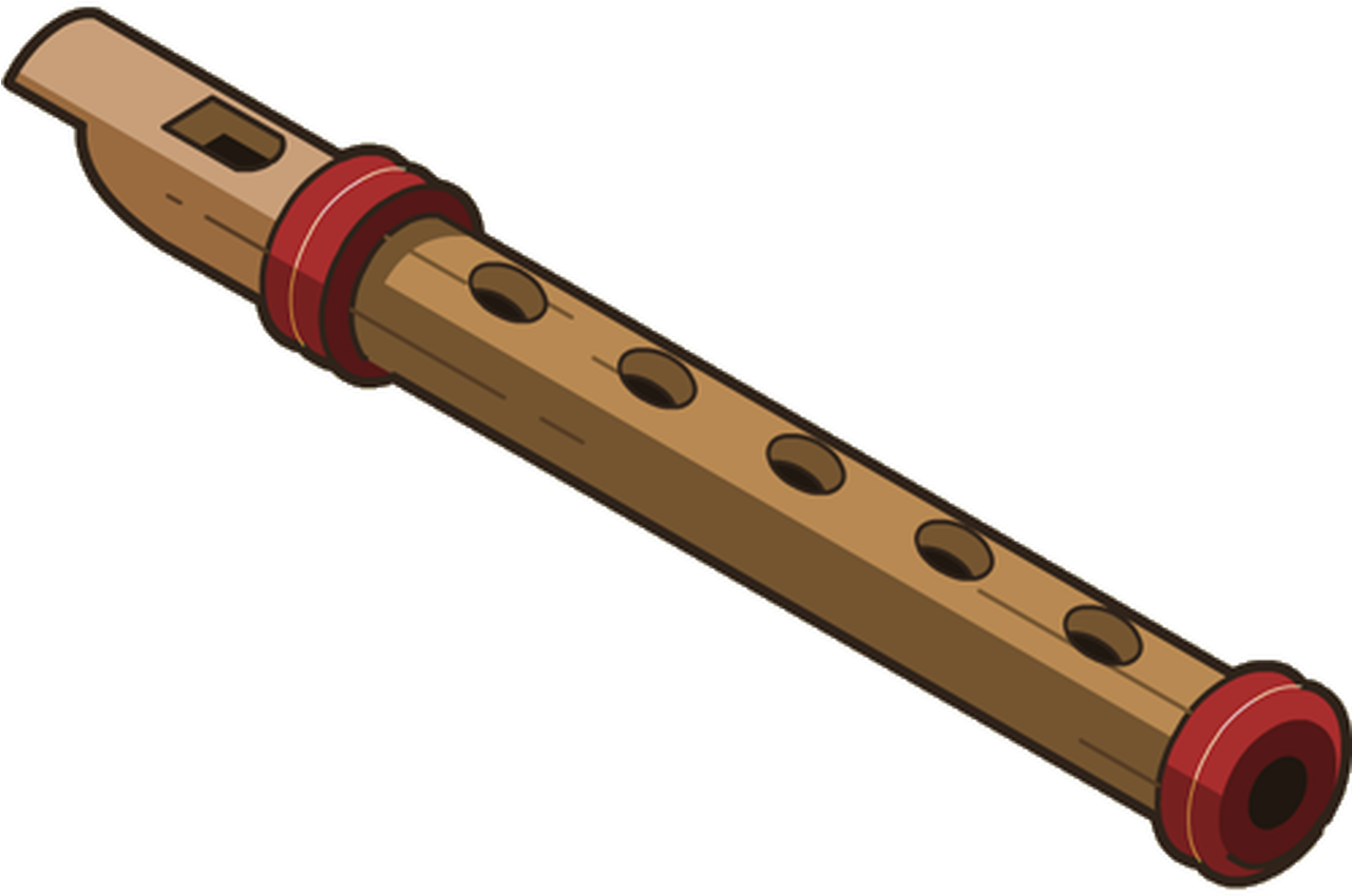 Wooden Flute Illustration