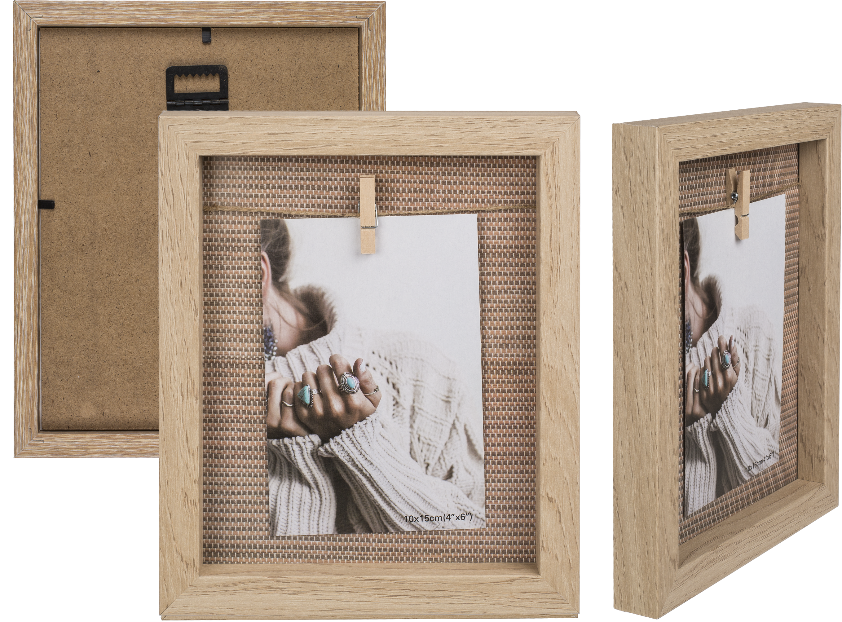 Wooden Framewith Pegged Photo