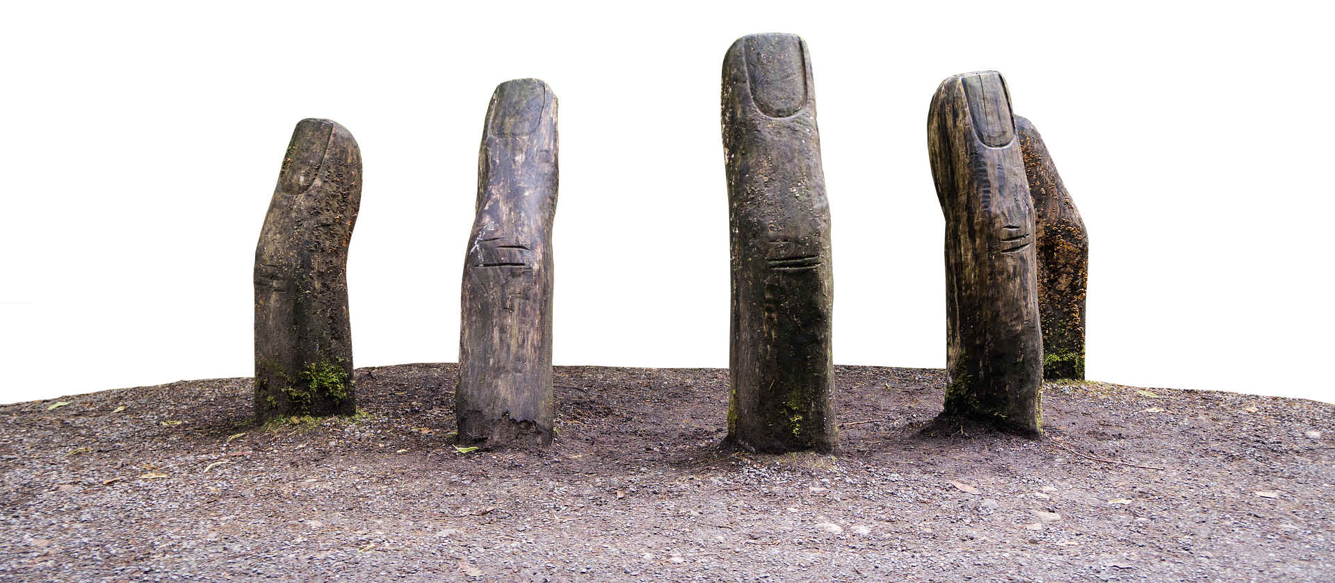 Wooden Hand Sculpture Art