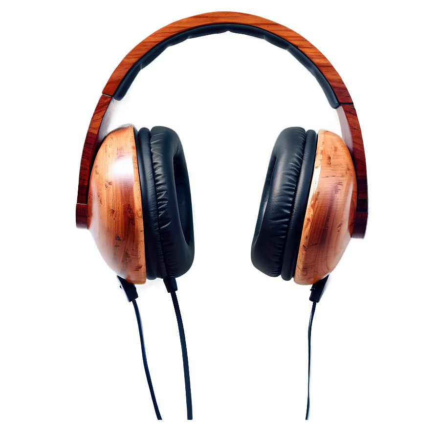 Wooden Headphones Eco-friendly Png 05042024