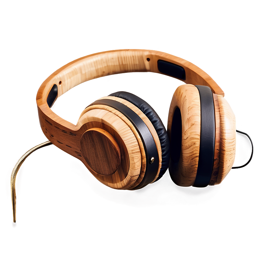 Wooden Headphones Eco-friendly Png Hlq