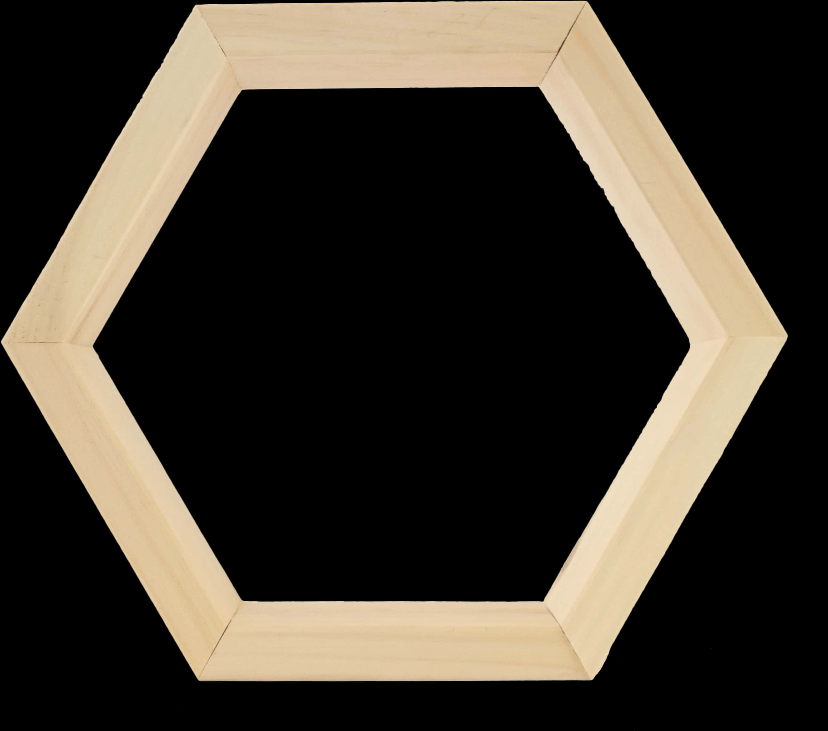 Wooden Hexagon Frame