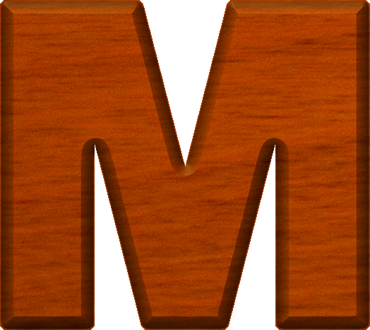 Wooden Letter M Texture