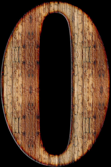 Wooden Letter O Texture