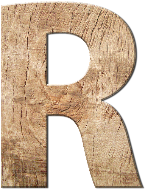 Wooden Letter R Texture