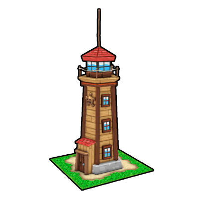 Wooden Lighthouse Illustration