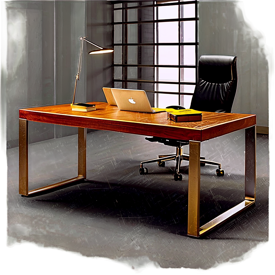 Wooden Office Table Png 3