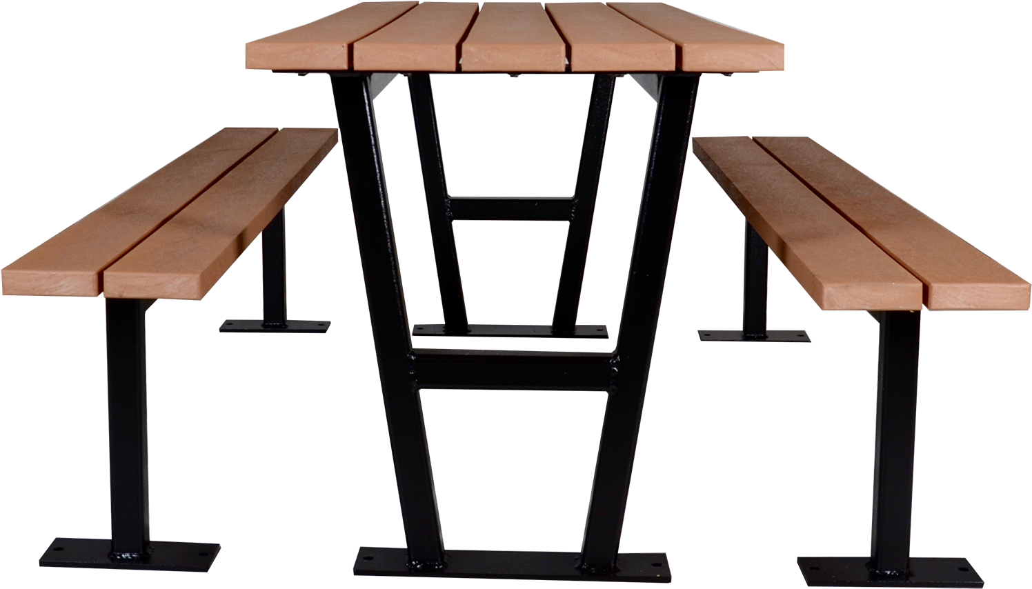 Wooden Picnic Tablewith Metal Frame