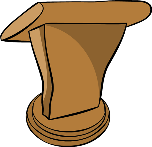 Wooden Podium Cartoon Vector