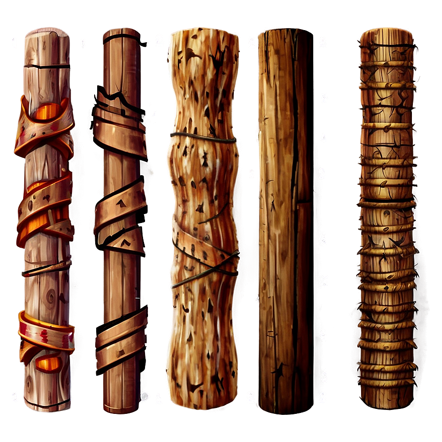 Wooden Pole Design Png Dkn