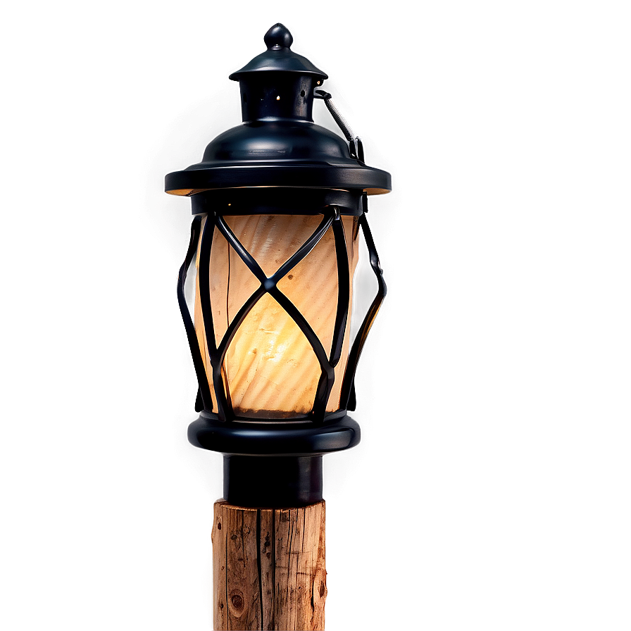 Wooden Post With Lantern Png 60