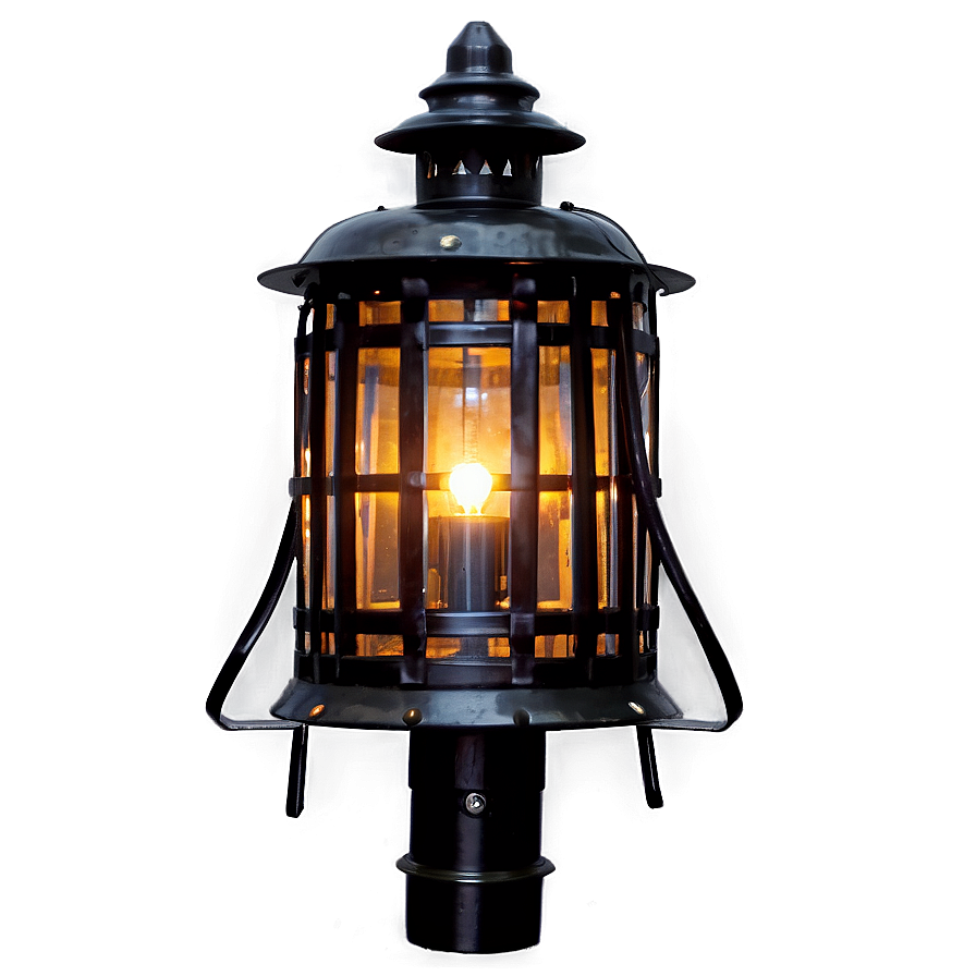 Wooden Post With Lantern Png 91