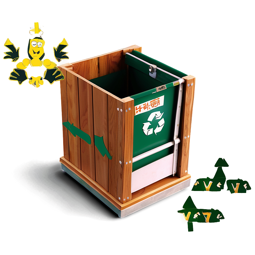 Wooden Recycle Bin Png Ljj