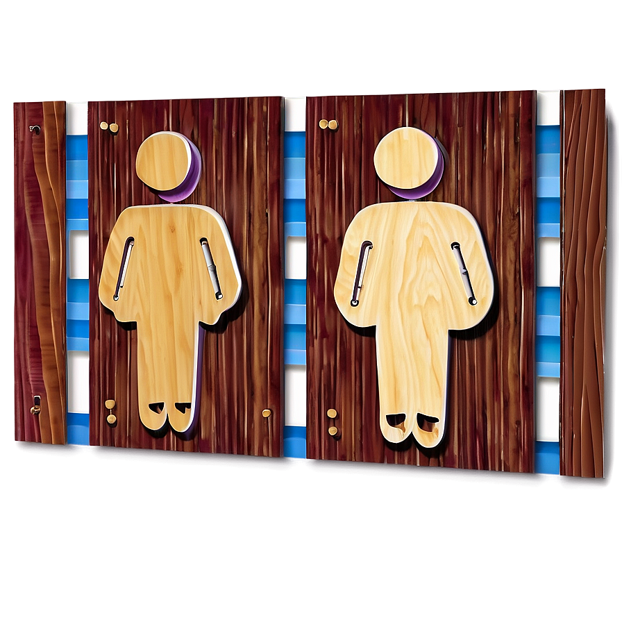 Wooden Restroom Sign Png Ynu15