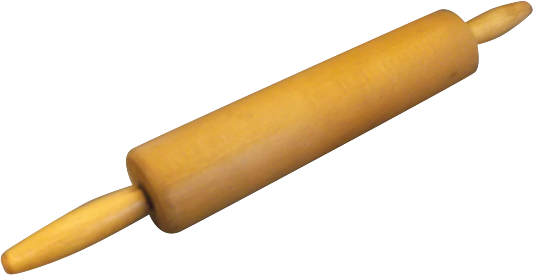 Wooden Rolling Pinon Blue Background