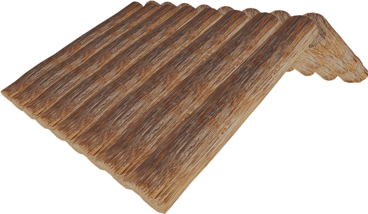 Wooden Roof Texture Isolated