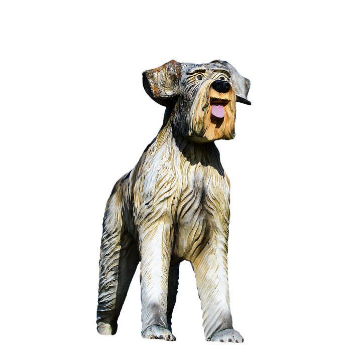 Wooden Sculpture Dog Figure