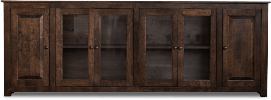 Wooden Sideboardwith Glass Doors