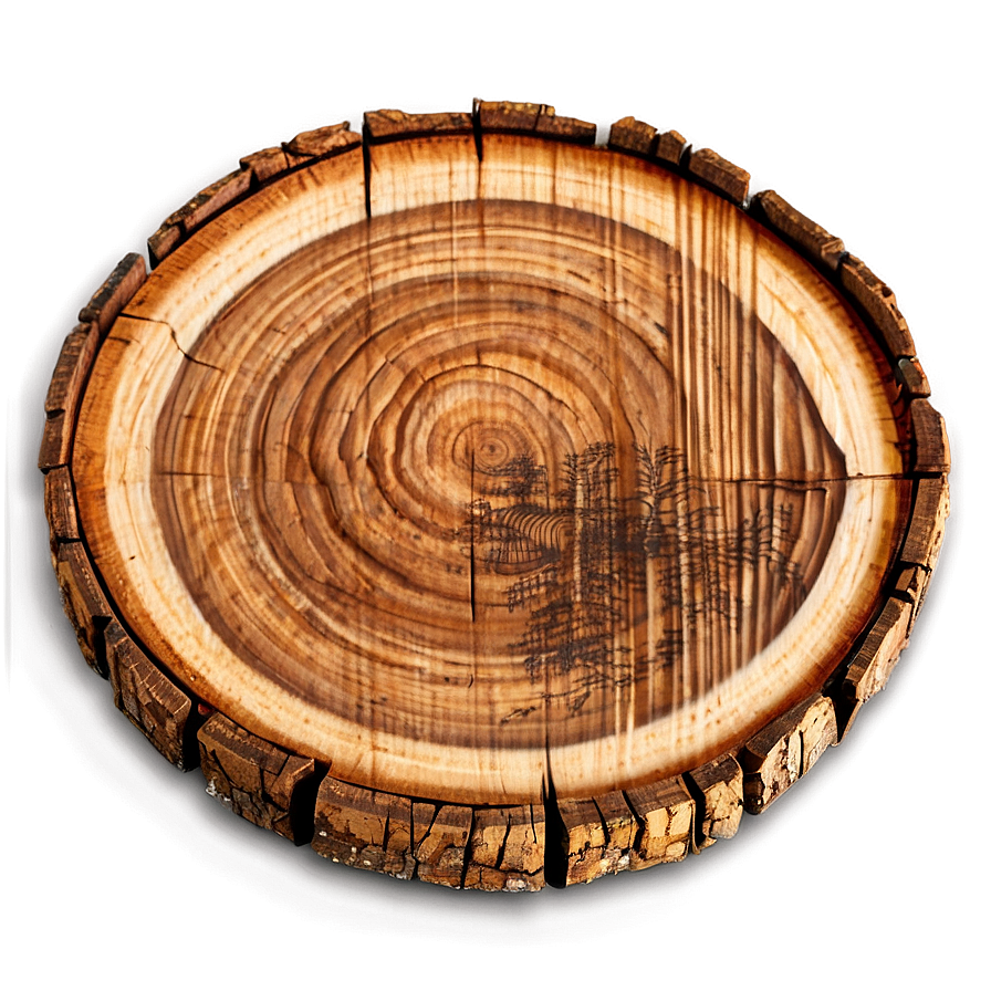 Wooden Slice Coaster Png 06252024