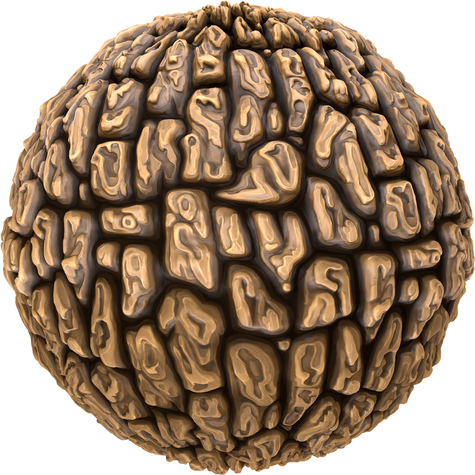 Wooden Sphere Texture Pattern