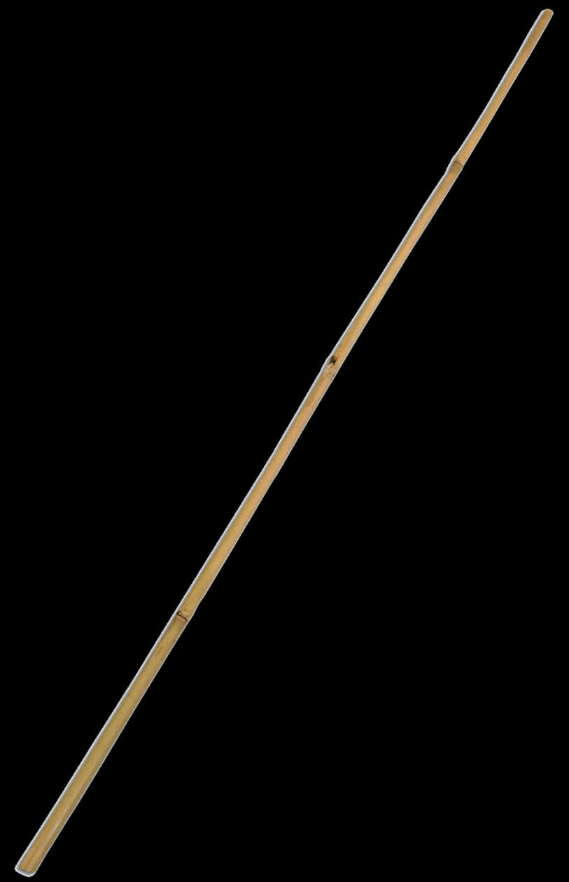 Wooden Stick Against Black Background