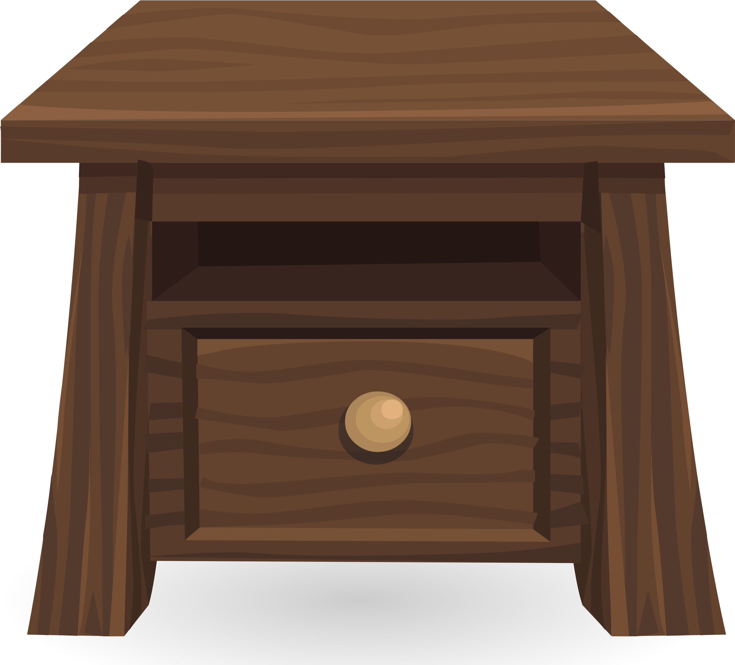 Wooden Table With Drawer Clipart