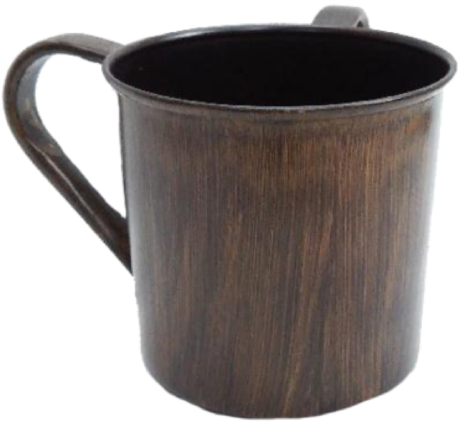 Wooden Texture Metal Mug
