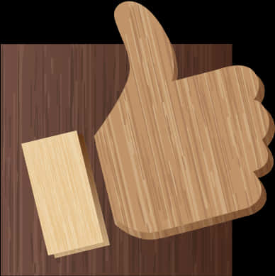 Wooden Thumb Up Symbol