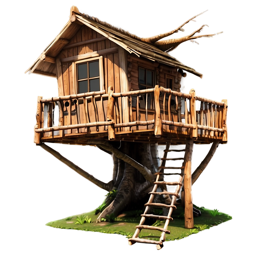 Wooden Tree House Png 06282024