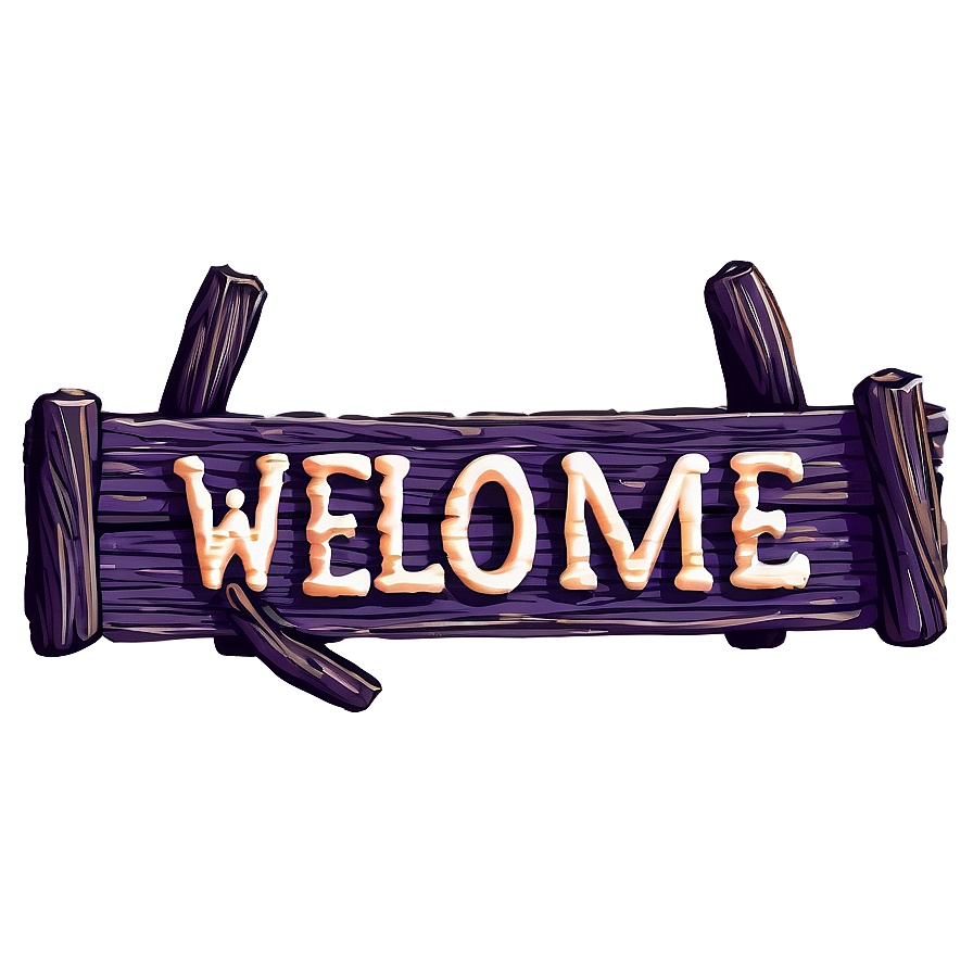 Wooden Welcome Sign Png Exn