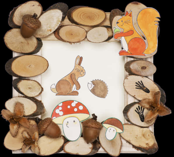 Woodland Creaturesand Tree Rings Frame