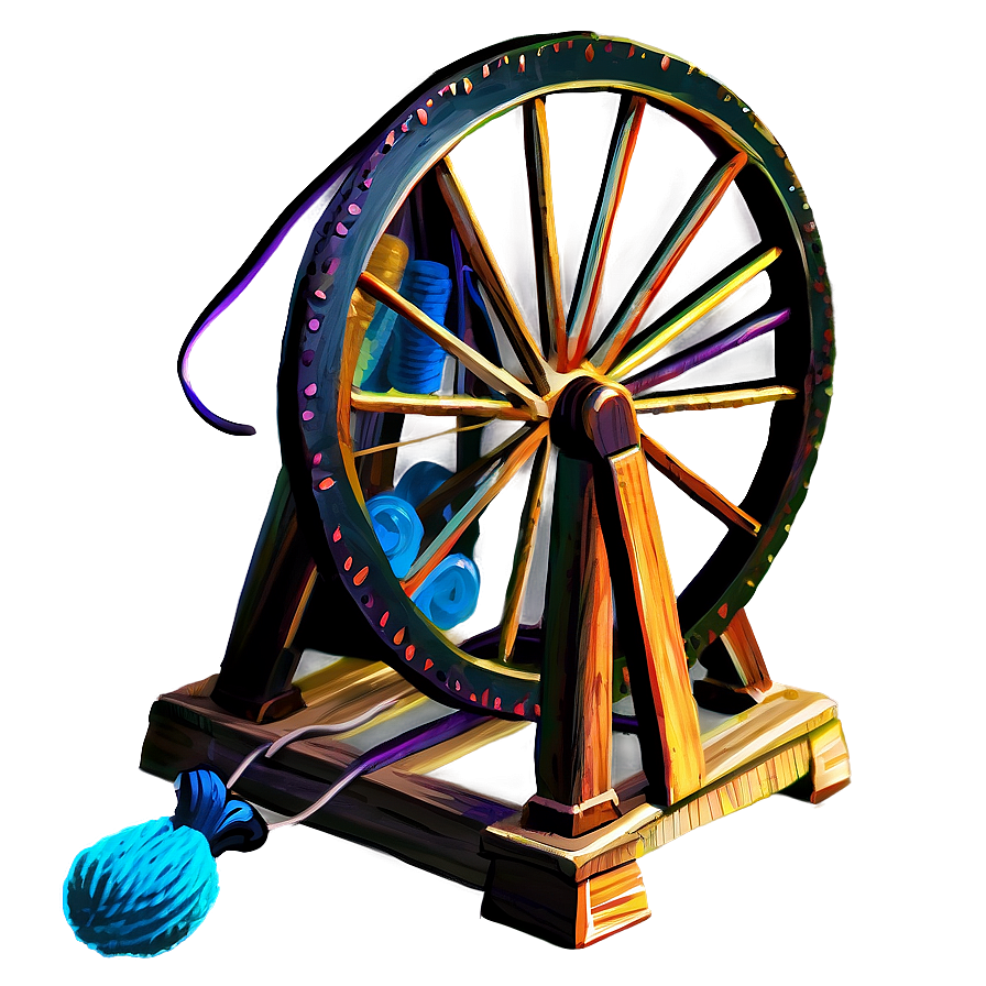 Wool Spinning Wheel Png Uyi20