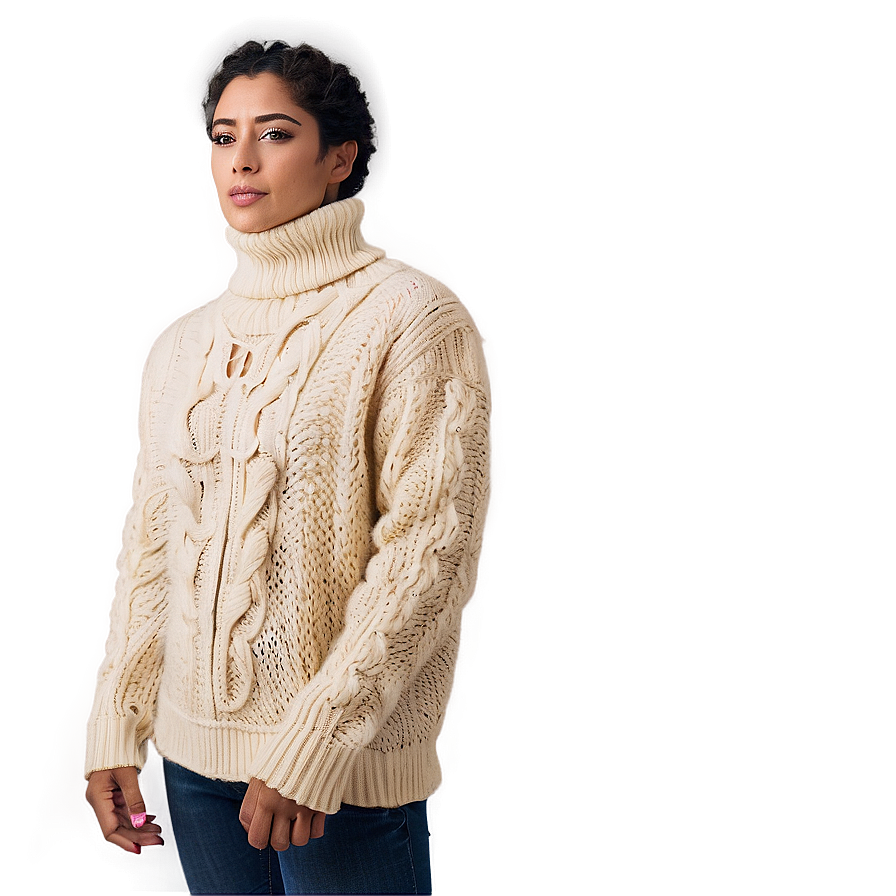 Wool Turtleneck Chunky Png 06252024