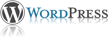 Word Press Logo Blue Background