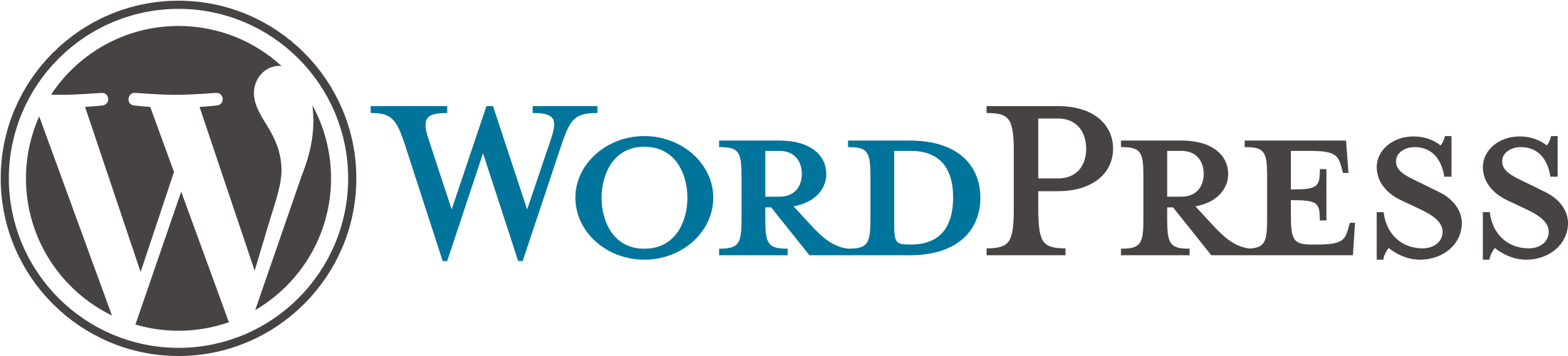 Word Press Logo Blue Gray