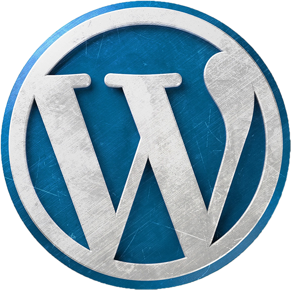 Wordpress Logo Metallic Texture