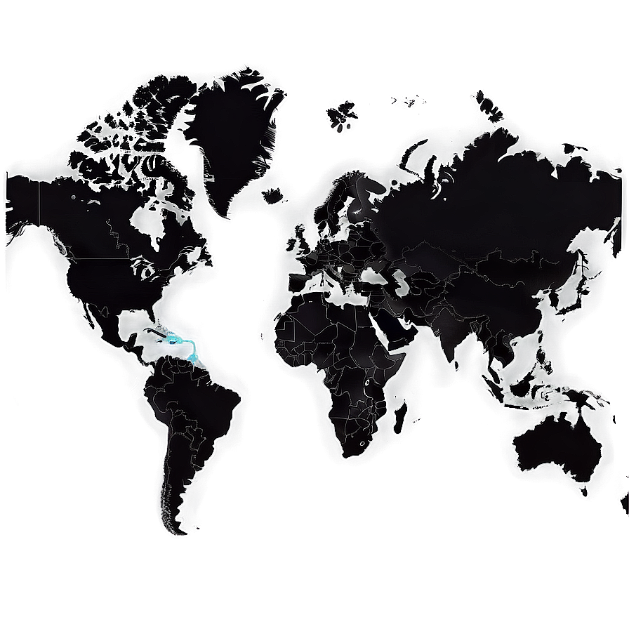 World Map Black And White Png 65