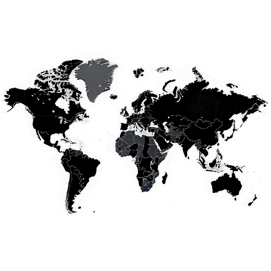 World Map Black And White Png 70