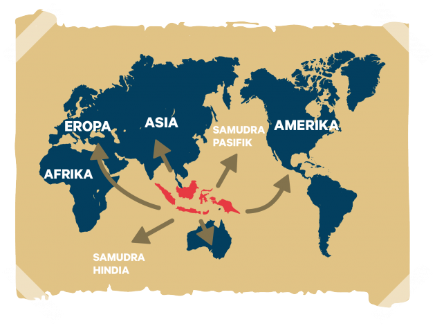 World Map Indonesian Language