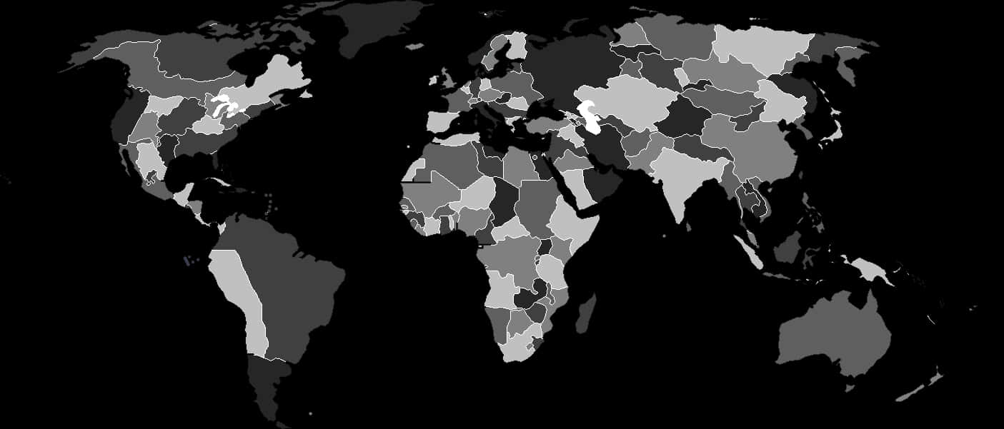 World Map Monochrome