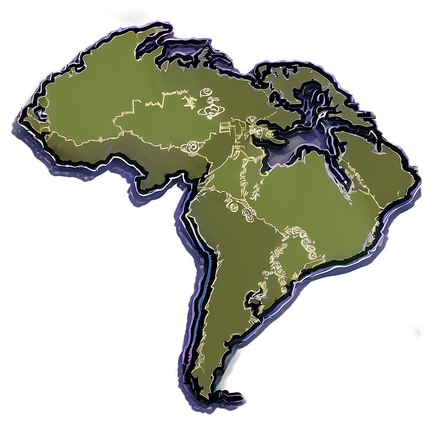 World Map Outline With Continents Png Bof