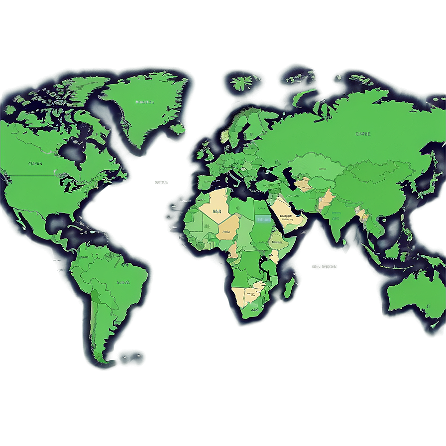 World Map Vector With Countries Labeled Png Erh