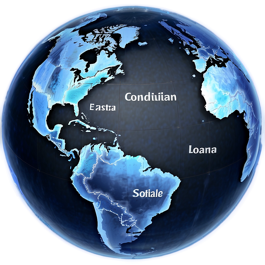World Map With Continents And Oceans Labeled Png Dve