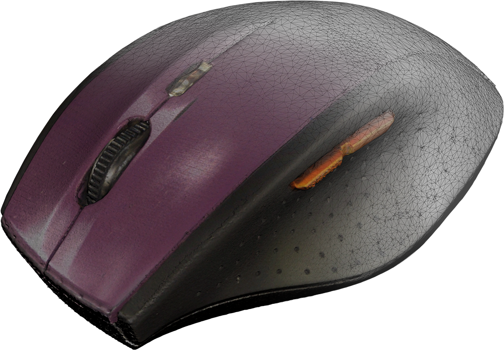 Worn Purple Computer Mouse